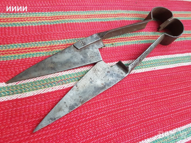 Кована ножица с 2 печата, снимка 4 - Антикварни и старинни предмети - 53236089