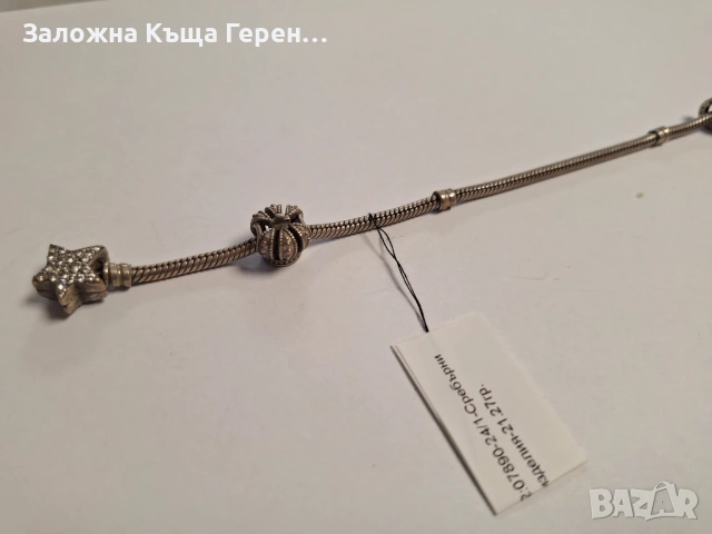 Сребърна гривна Pandora 21,27гр., снимка 2 - Гривни - 53340924