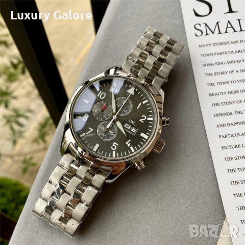 Мъжки часовник IWC Pilots Watch Chronograph с кварцов механизъм, снимка 3 - Луксозни - 39334552