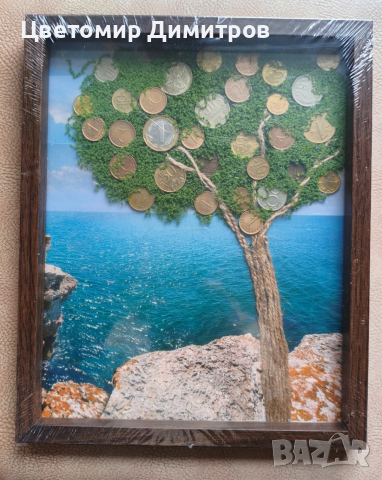 Пано дървото на парите, пано с банкноти 