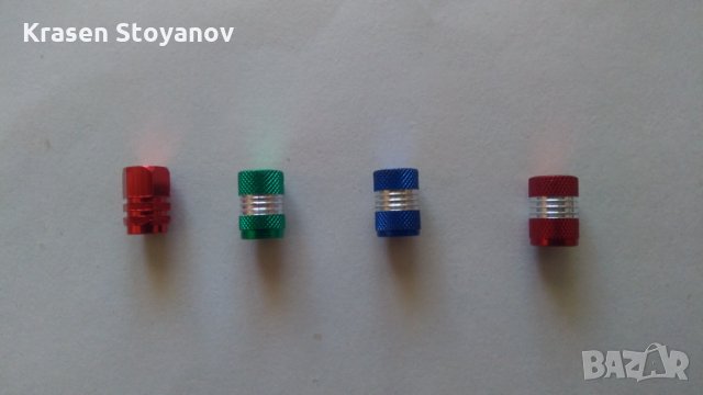 Цветни алуминиеви капачки за вентили на велосипед, колело,кола, мотор, скутер и т.н., снимка 1