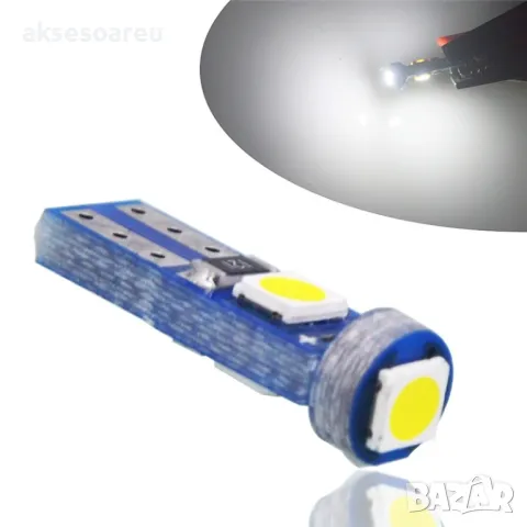 Нова Супер ярка T5 Led крушка 3SMD 3030 светлина Лампа за арматурното табло на кола индикатор, снимка 12 - Аксесоари и консумативи - 50336543