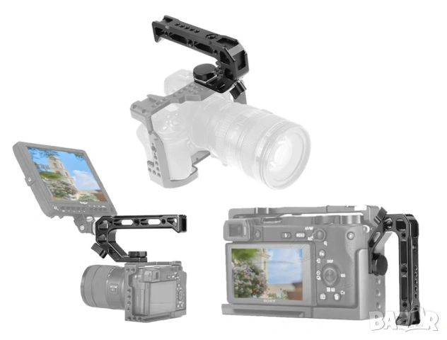 Универсална горна-странична алуминиева дръжка, снимка 4 - Чанти, стативи, аксесоари - 53454165