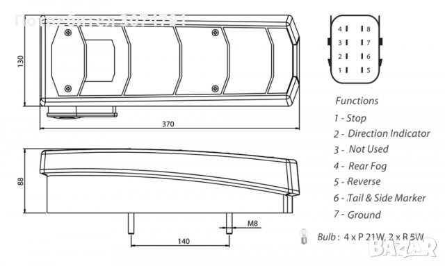 Стопове Стоп Задни Светлини Е4 за Мерцедес MERCEDES Actros MP4 2013г.-, снимка 12 - Аксесоари и консумативи - 33235665