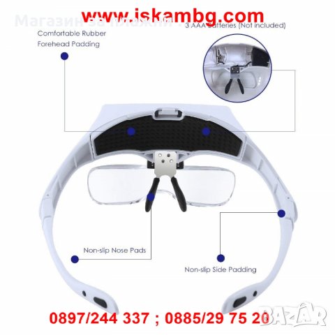 Увеличителни очила с лед лампа - МОДЕЛ 2203, снимка 10 - Декоративна козметика - 26722839