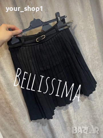 Различни модели дамска къса пола плисе финно машинно плетиво , снимка 3 - Поли - 52698626