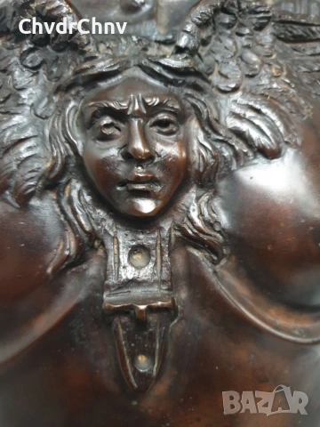 35см-14кг Ruocco статуя-бюст/стара италианска бронзова скулптура/фигура на римски император, снимка 15 - Статуетки - 53035118