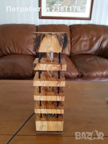 Декоративна лампа от масив (маслина)