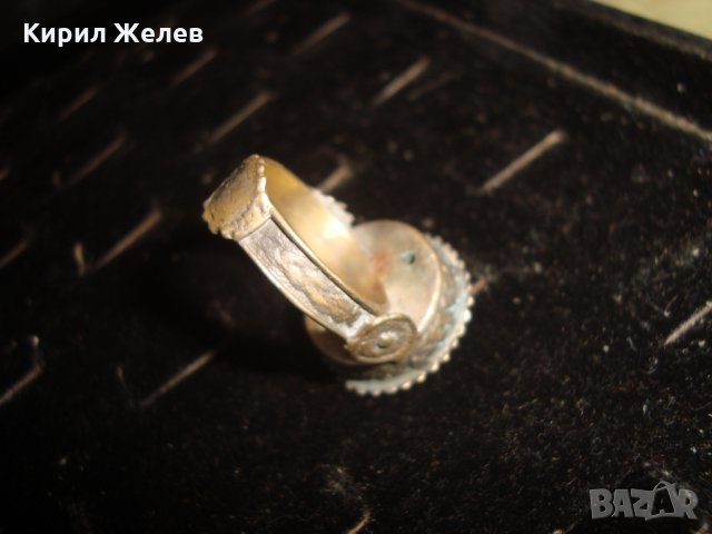 СТАР БОЛЯРСКИ САЧАНЕН ПРЪСТЕН САЧАН БРОНЗ 17-18 ВЕК МНОГО РЯДЪК РЪЧНА КУЮМДЖИСКА ИЗРАБОТКА 22628, снимка 12 - Антикварни и старинни предмети - 33045373