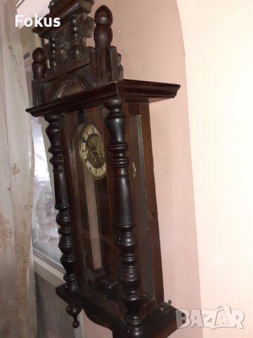 Стар френски антикварен стенен часовнис над 120 годишен, снимка 5 - Антикварни и старинни предмети - 37298365