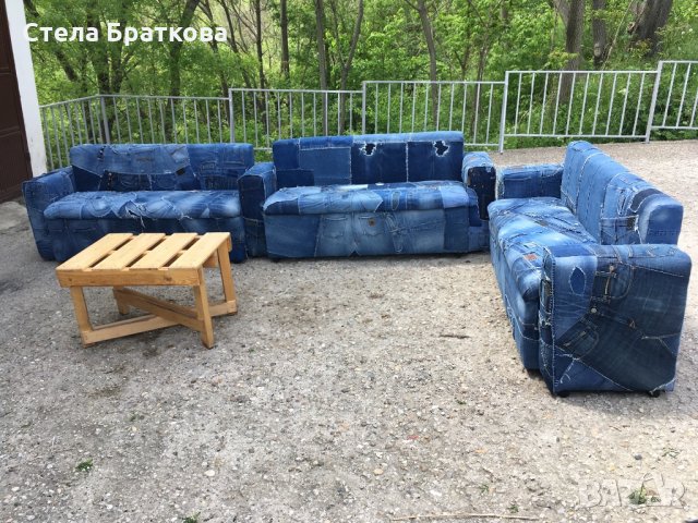 Дънкови дивани , снимка 6 - Дивани и мека мебел - 32757648