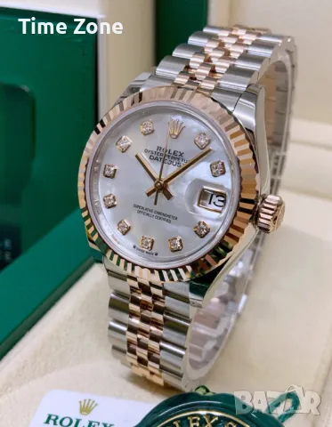 Rolex Datejust 36mm Two-Tone Rose Gold MOP Dial Automatic Дамски Различни Варианти, снимка 3 - Дамски - 48183169