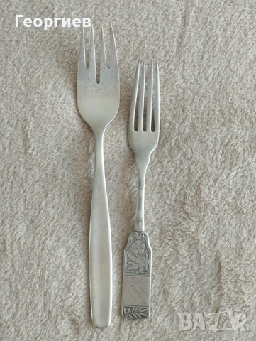 Посребрени мелхиорени лъжици ,вилици за супа от СССР , снимка 13 - Прибори за хранене, готвене и сервиране - 43199619