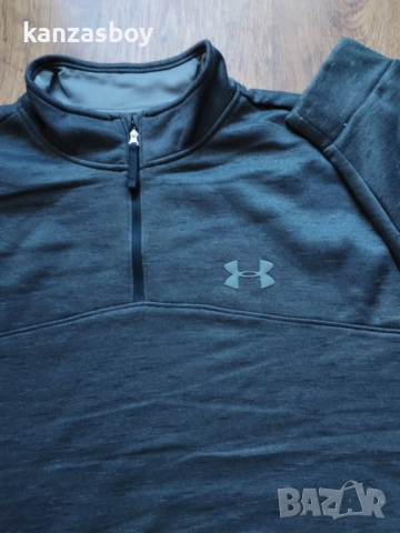 Under Armour Men's Armour Fleece 1/4 Zip Slub - ГОЛЯМА мъжка блуза НОВО БЕЗ ЕТИКЕТИ 3ХЛ, снимка 4 - Спортни дрехи, екипи - 52228387
