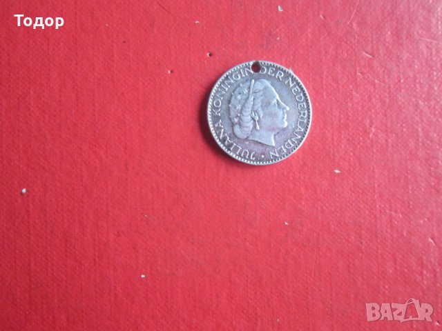 Сребърна монета 1 гулден 1955, снимка 3 - Нумизматика и бонистика - 35194317