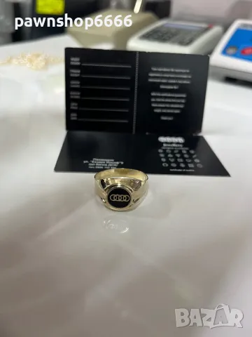 Златен пръстен 14 карата, снимка 10 - Пръстени - 48859492
