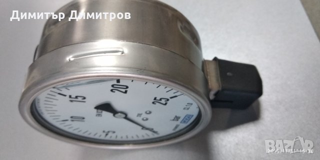 Манометър ф100 Wika - неръждавейка вибро клас 1, снимка 3 - Резервни части за машини - 27030042