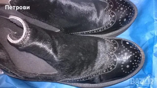 Боти на платформа с косъм, снимка 1