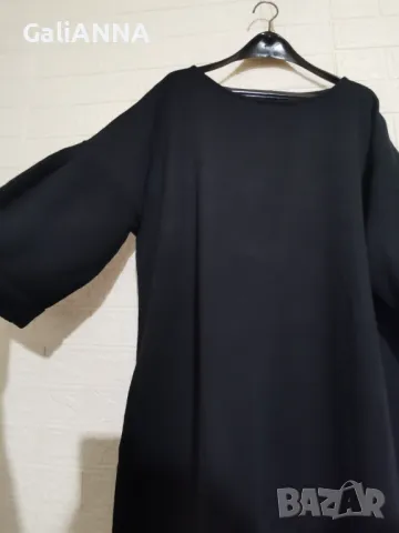 СТРАХОТНА РОКЛЯ С ЕФЕКТНИ РЪКАВИ 4XL-5XL, снимка 4 - Рокли - 50338765