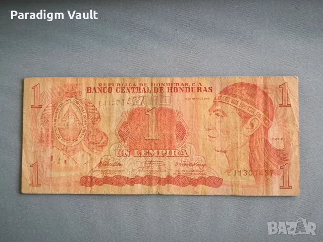Банкнота - Хондурас - 1 лемпира | 2010г.