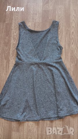Сива къса рокля H&M, снимка 2 - Рокли - 33630235