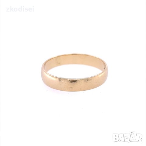 Златен пръстен брачна халка 3,81гр. размер:66 14кр. проба:585 модел:20567-1