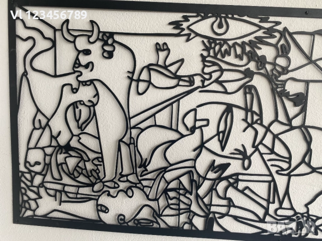 "Герника" на Пикасо - метално стенно пано, снимка 2 - Други - 52019143