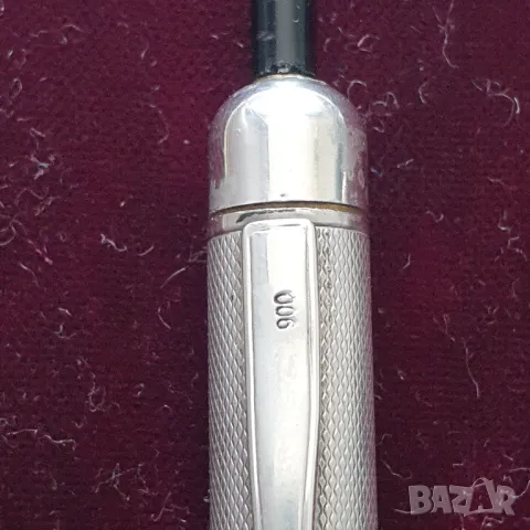 Сребърни химикалка и писалка със златен писец 14к Warranted, снимка 3 - Антикварни и старинни предмети - 50006851