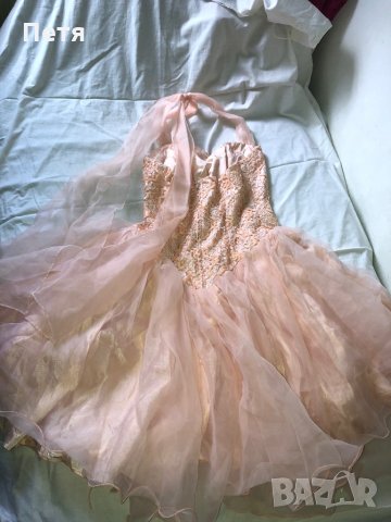 Дамска официална рокля цвят праскова, снимка 3 - Рокли - 28746963