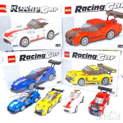 Конструктор спортна кола, малки елементи тип Лего