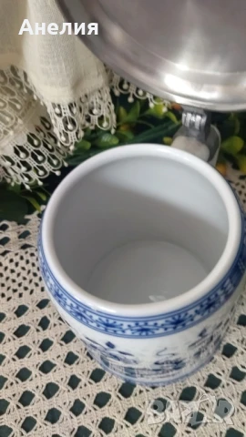 Халба син лук с капак нова, снимка 4 - Чаши - 50793527