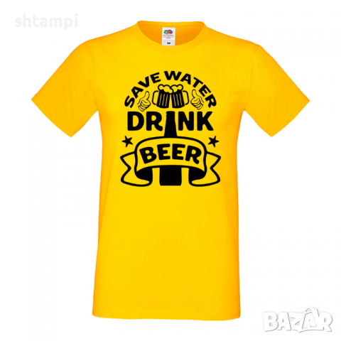 Мъжка тениска Save Water Drink Beer 2,Бира,Бирфест,Beerfest,Подарък,Изненада,Рожден Ден, снимка 8 - Тениски - 36387420