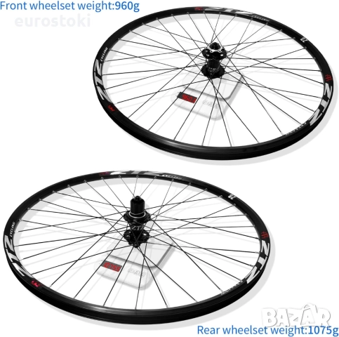Комплект колела за планински велосипед ZTZ 29", ултралеки 32H алуминиеви джанти с висока якост, снимка 2 - Части за велосипеди - 52632602