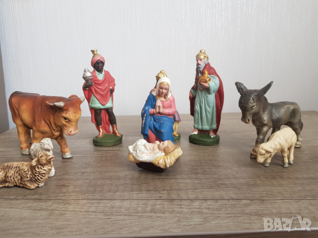 Стари фигури от сцена на Рождество Христово, снимка 8 - Колекции - 44911230