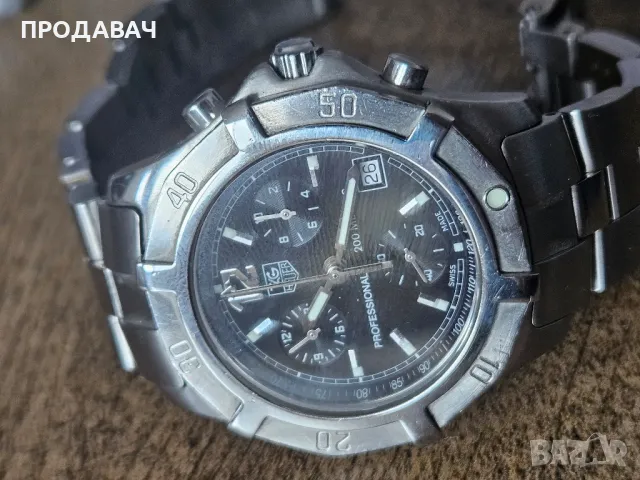 Мъжки часовник TAG Heuer 2000 Exclusive CN1110 Professional 200M Blk Slv Quartz, снимка 3 - Мъжки - 50281612