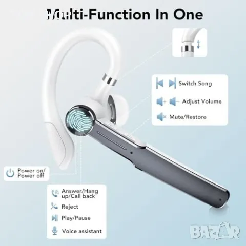 Нова Bluetooth V5.3 слушалка за шофиране, 110 часа, двойна връзка, водоустойчива, снимка 7 - Bluetooth слушалки - 49970906