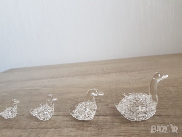 Малки стъклени лебеди, снимка 3 - Антикварни и старинни предмети - 43370744
