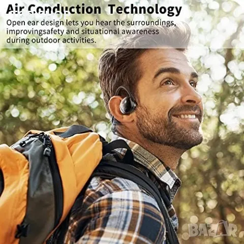 Нови Безжични Bluetooth 5.3 Слушалки с въздушна проводимост Спорт, снимка 5 - Bluetooth слушалки - 49450975
