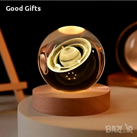 Кристална LED Сфера „Космическа магия“ – Вашата лична вселена у дома, снимка 8 - Декорация за дома - 53560934