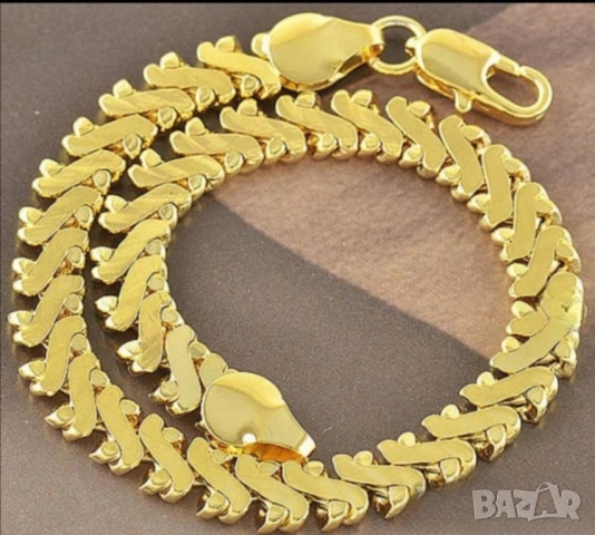 Шикозна масивна гривна от 9к попълнено злато 25 лв.