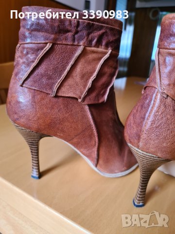 Дамски елегантни боти от естествена кожа в натурален цвят, снимка 7 - Дамски боти - 44026749