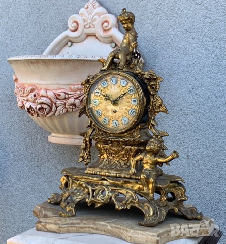Каминен часовник в стил Барок от средата на 20в., снимка 3 - Други - 13545431