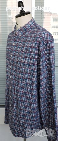 Gant Men`s Tech Prep Twill Multucoloured Long Sleeve Casual Check Shirt Size XL, снимка 7 - Ризи - 43252867