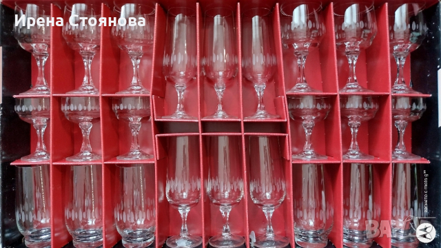 Комплект от тънкостенни чаши кристалин за вино, ликьор, шампанско, безалкохолни...., снимка 2 - Чаши - 44875757