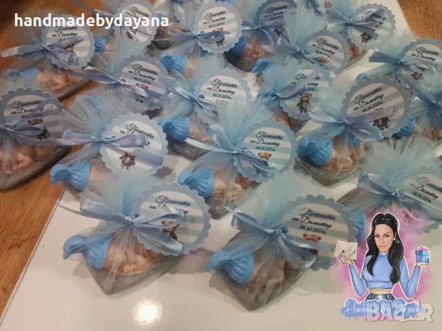 Подаръчета за гости - бебе в синьо , снимка 7 - Подаръци за кръщене - 48091169