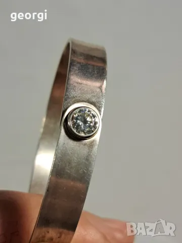 маркова твърда сребърна гривна белезник , снимка 3 - Гривни - 48658491