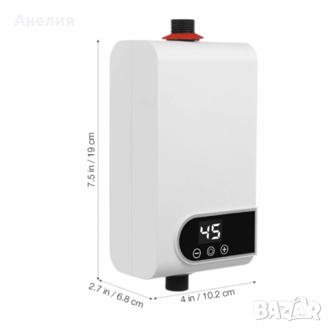 Проточен бойлер 3500W с дигитален дисплей – Моментална топла вода без чакане, снимка 4 - Друга електроника - 52650775