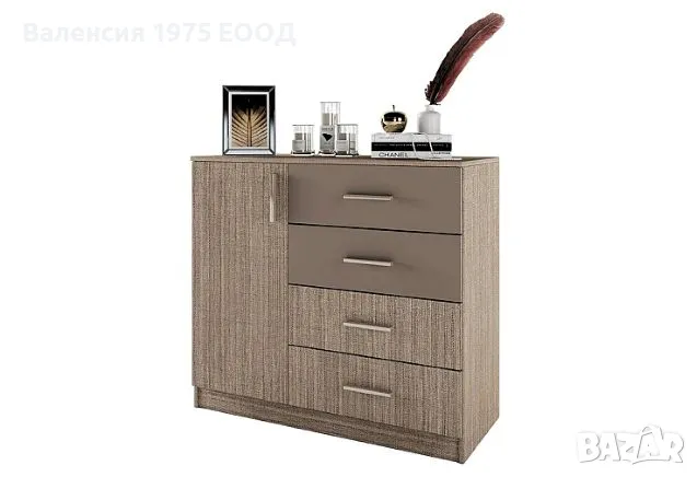 Скрин Сити 3008 дъб артисан или комбинация мока/ лате, снимка 5 - Скринове - 47352394