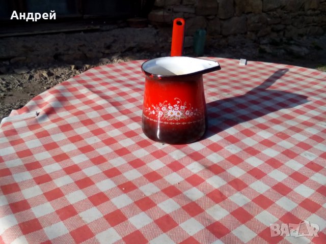 Старо емайлирано джезве #6, снимка 2 - Антикварни и старинни предмети - 29058316