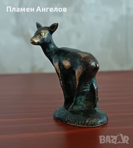 Антична бронзова фигурка-елен, снимка 5 - Антикварни и старинни предмети - 51251105